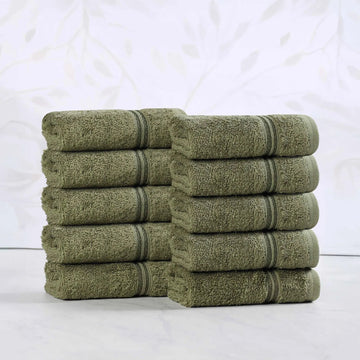 Egyptian Cotton Heritage Face Towel Set of 10