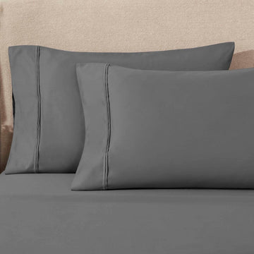 100% Egyptian Cotton 1200 Thread Count Solid Pillowcase Set
