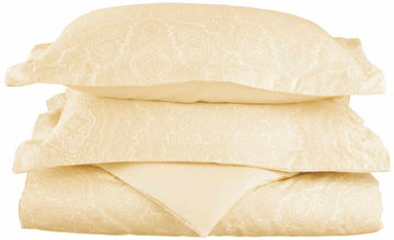 600 Thread Count Cotton Blend Italian Paisley Duvet Cover Set