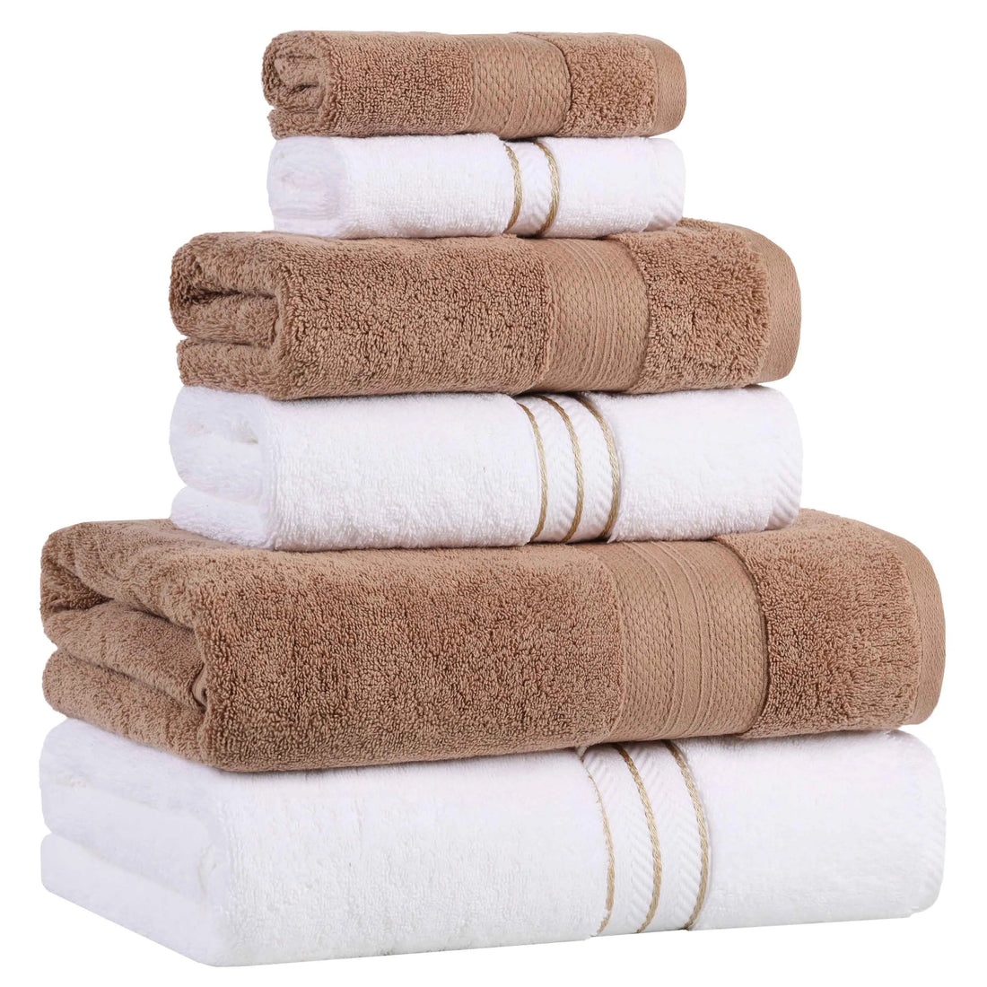 Turkish Cotton Plush Towel Set 6 Piece