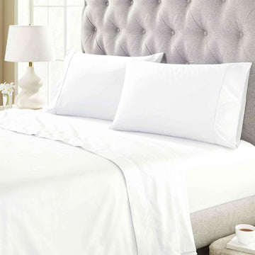 Gina Organic Cotton 300 Thread Count Percale Deep Pocket Bed Sheet Set