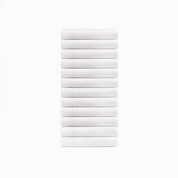 Cotton Blend Hotel Quality White Pillowcase Set of 12