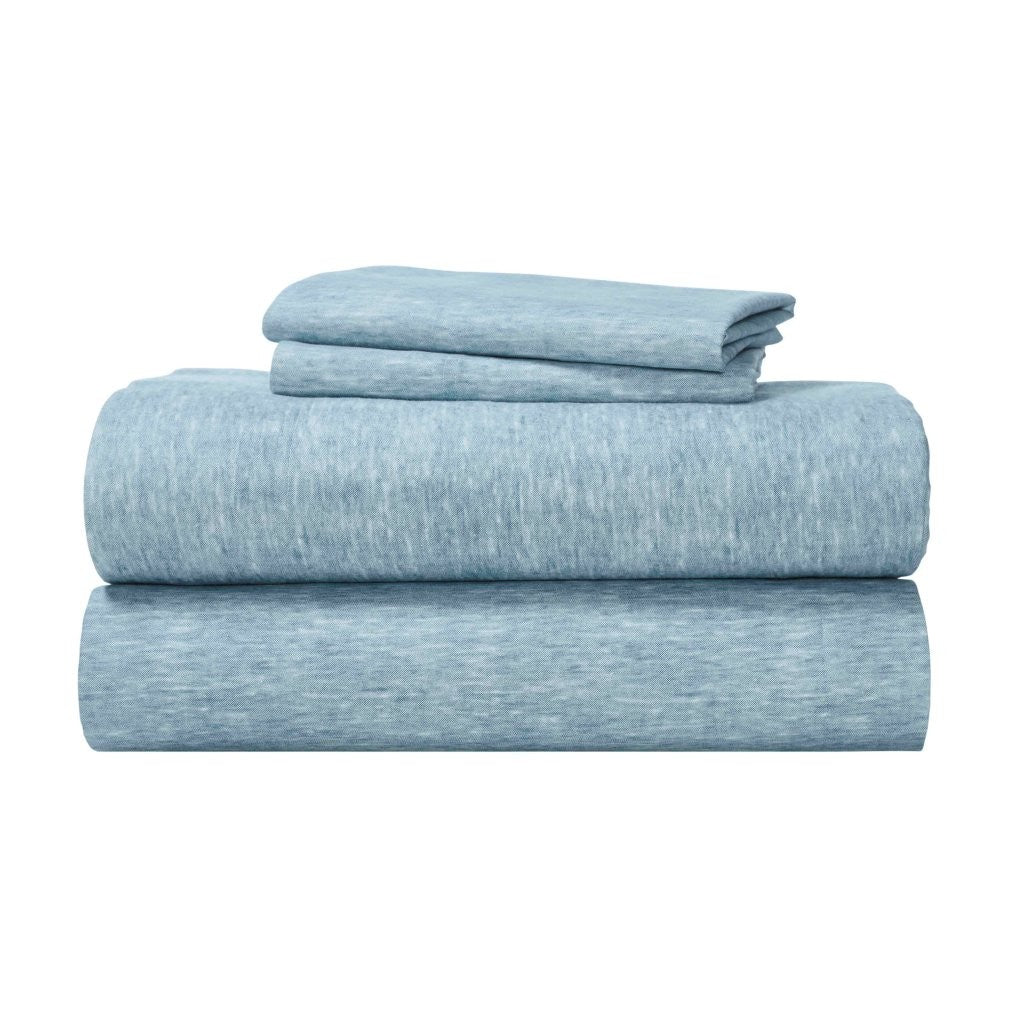 100% Cotton Flannel Sheet Set Warm Two-Toned Melange Deep Pocket