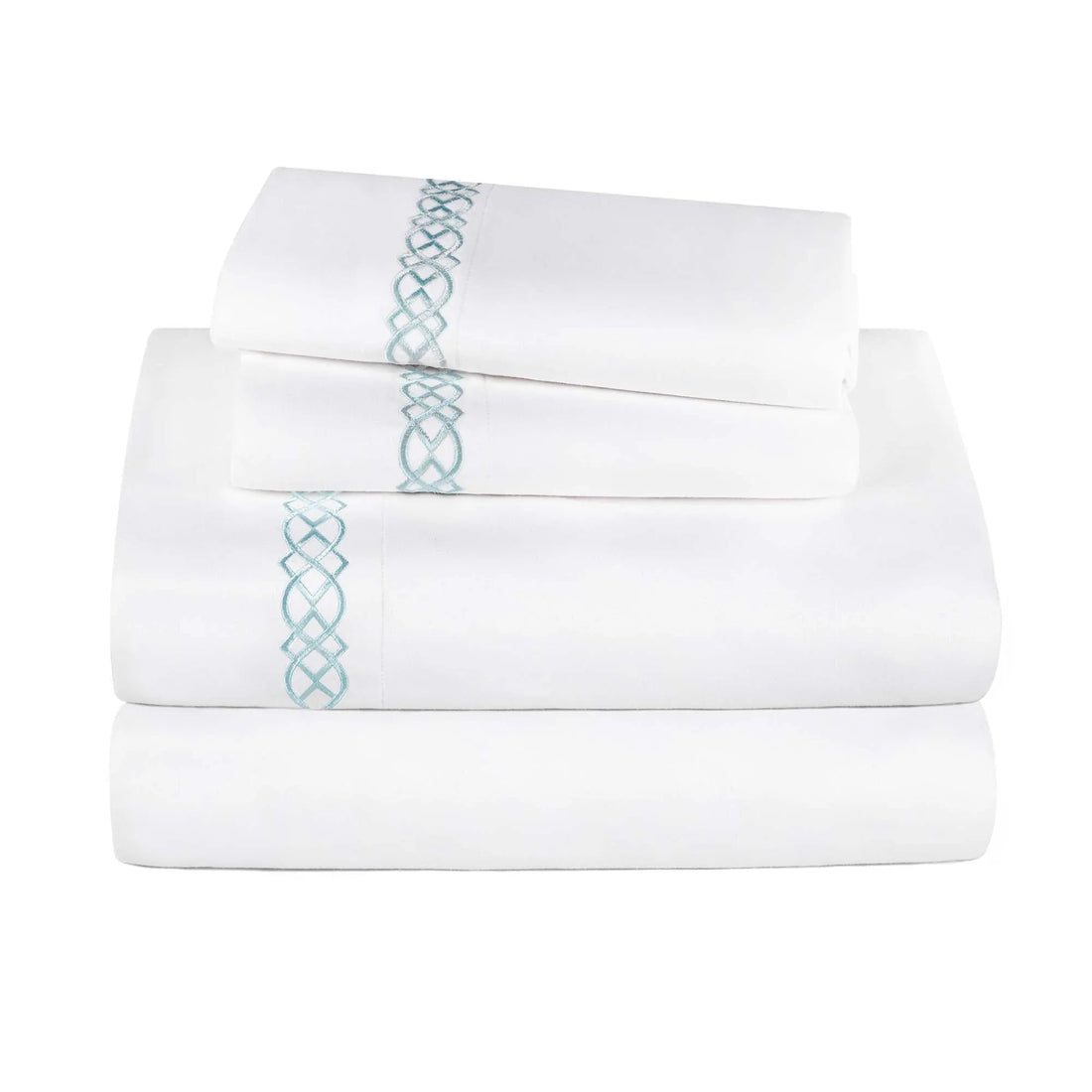 Egyptian Cotton Sateen Embroidered Sheet Set 1000 Thread Count