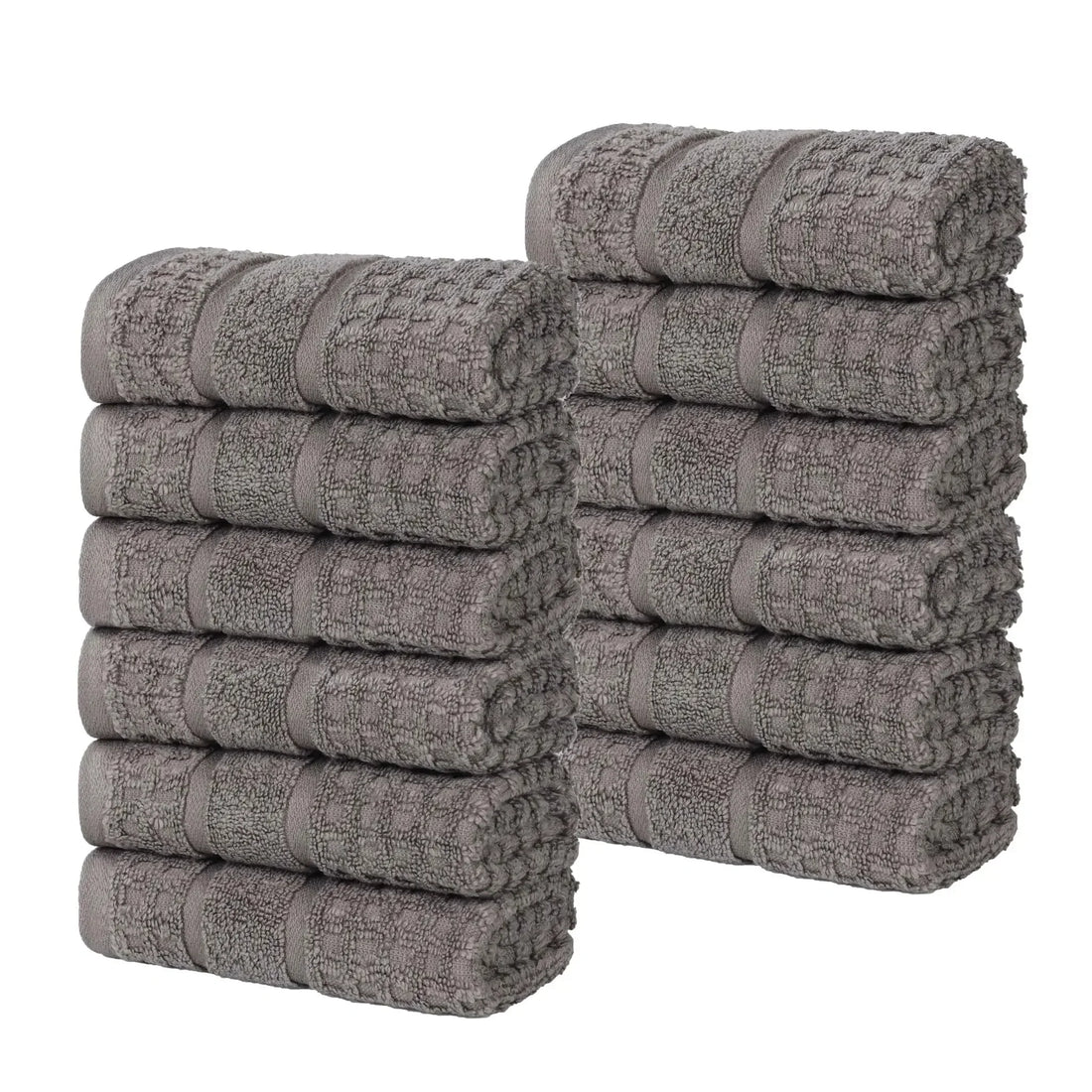Napa Zero-Twist Cotton Waffle Face Towel Set 12 Piece