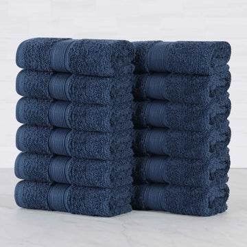 Oregon Organic Cotton Solid Face Towel Set 12 Piece