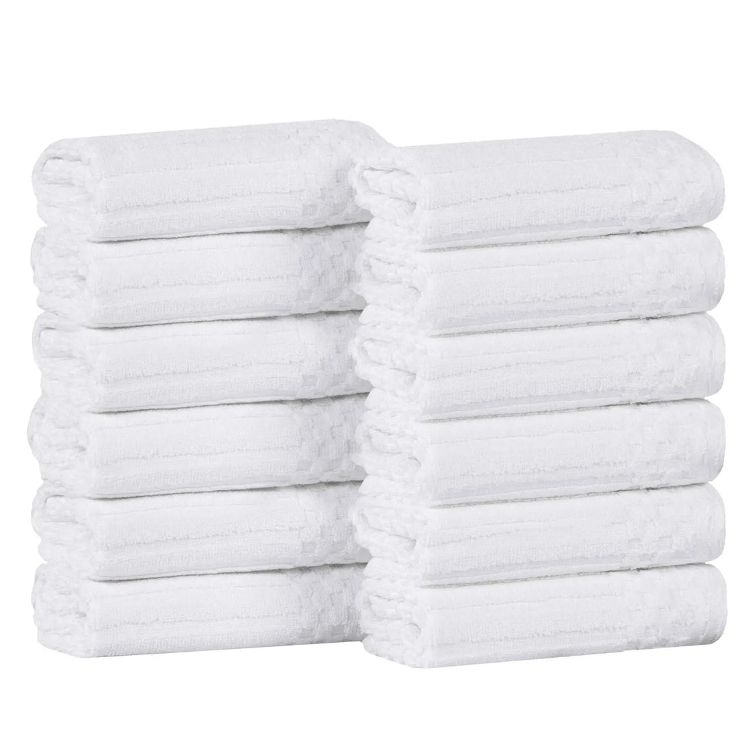 Cotton Ribbed Textured Face Towel Set 12-Piece - Soho