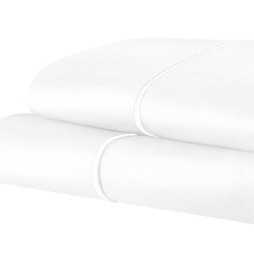 1500 Thread Count Ultra Soft Cotton Marrow Stitch Solid Pillowcase Set