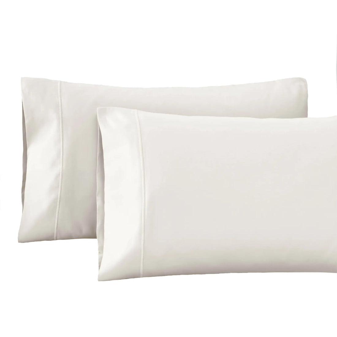 Egyptian Cotton 1500 Thread Count Pillowcases - Set of 2 - Embroidered Marrow Stitch Hem