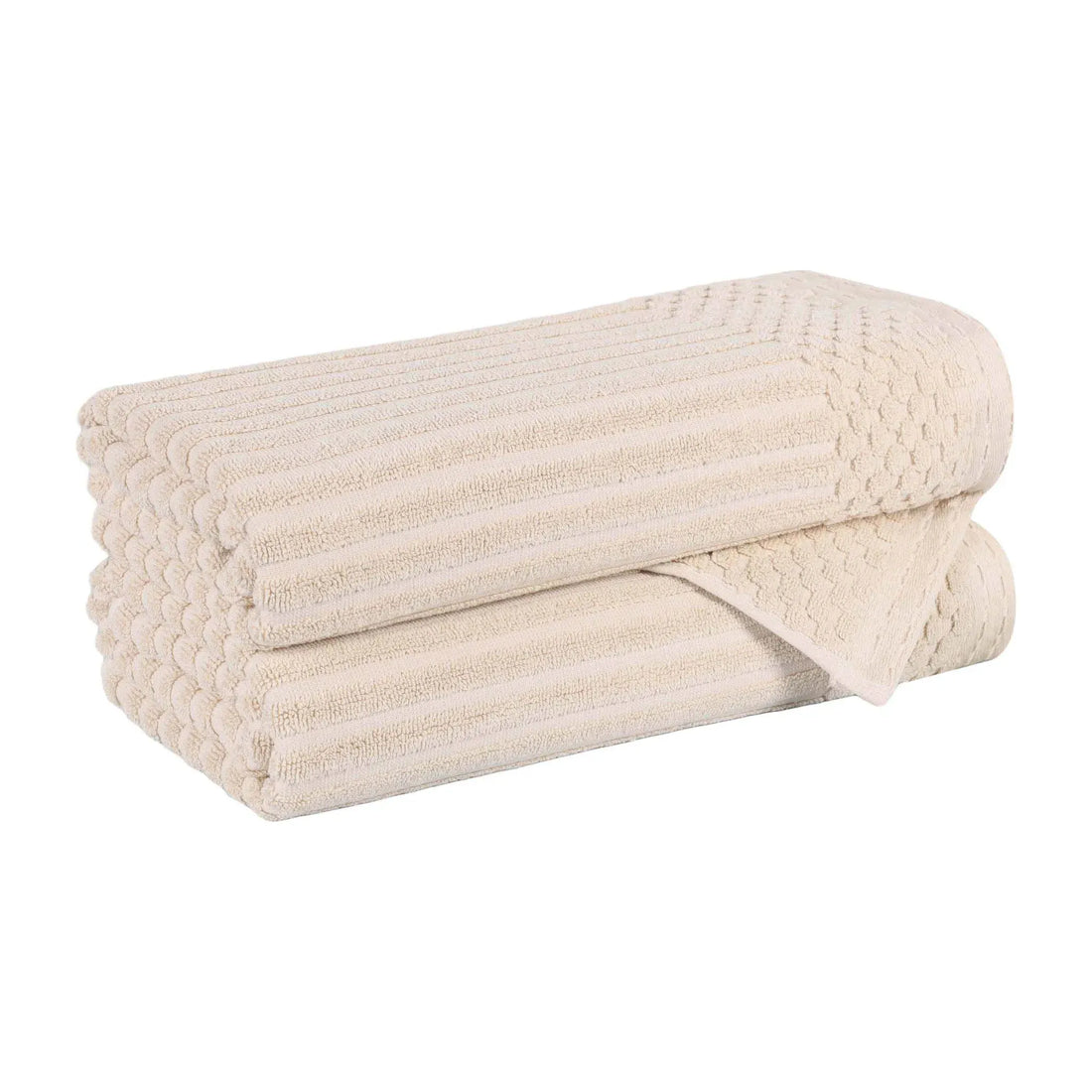 Soho Cotton Ribbed Textured Ultra-Absorbent 2 Piece Bath Towel Set