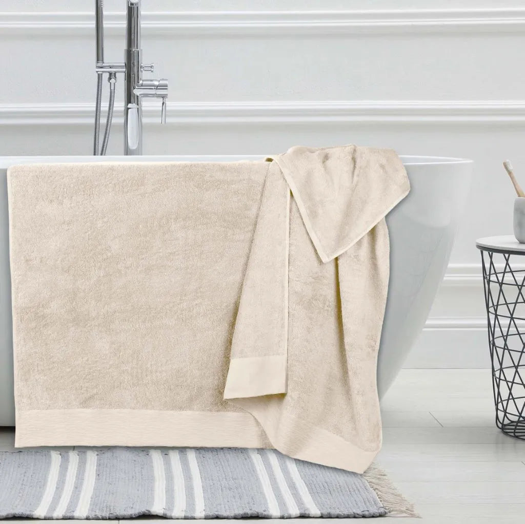 Rayon from Bamboo Eco-Friendly Fluffy Soft Solid Bath Sheet Set of 2