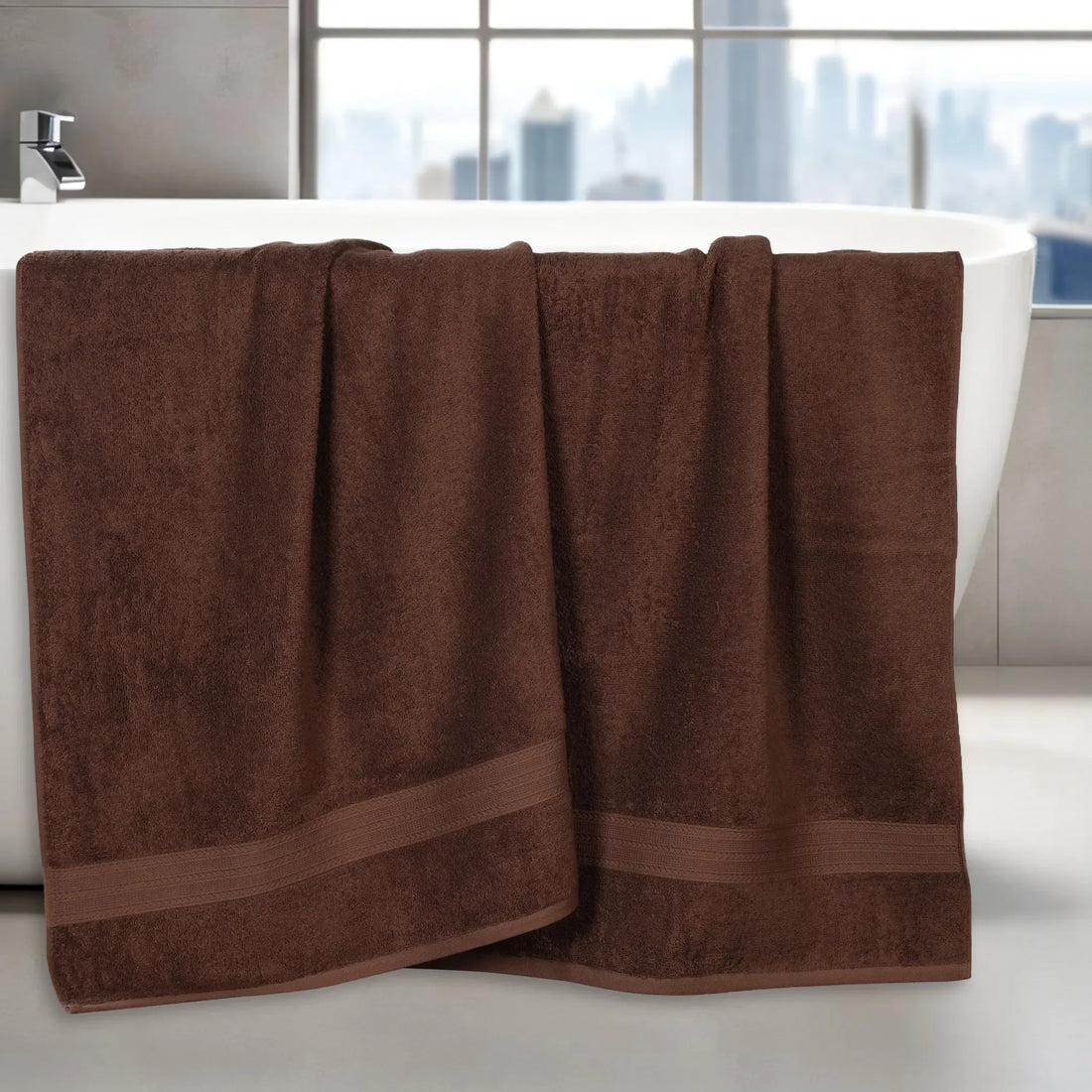 Eco-Friendly Ring-Spun Cotton 2-Piece Bath Sheet Set