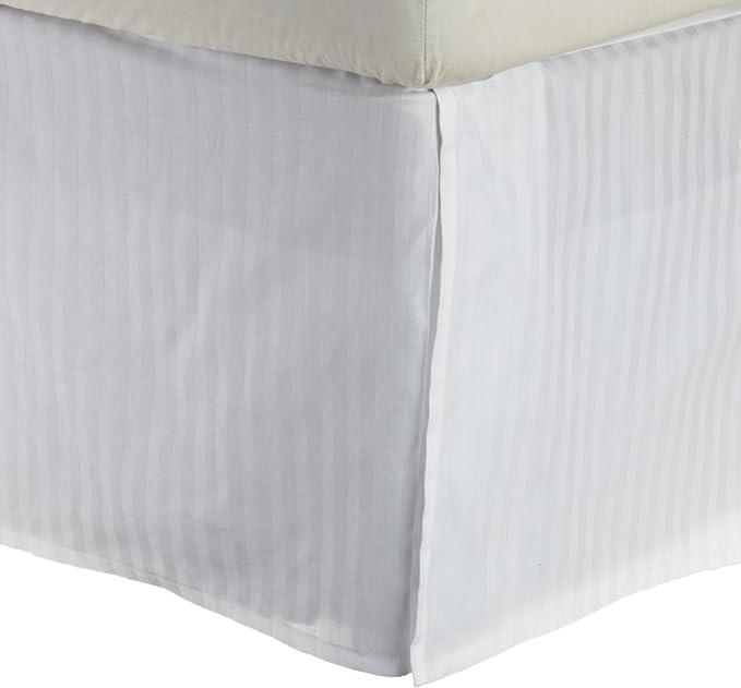 300 Thread Count Egyptian Cotton 15" Drop Striped Bed Skirt