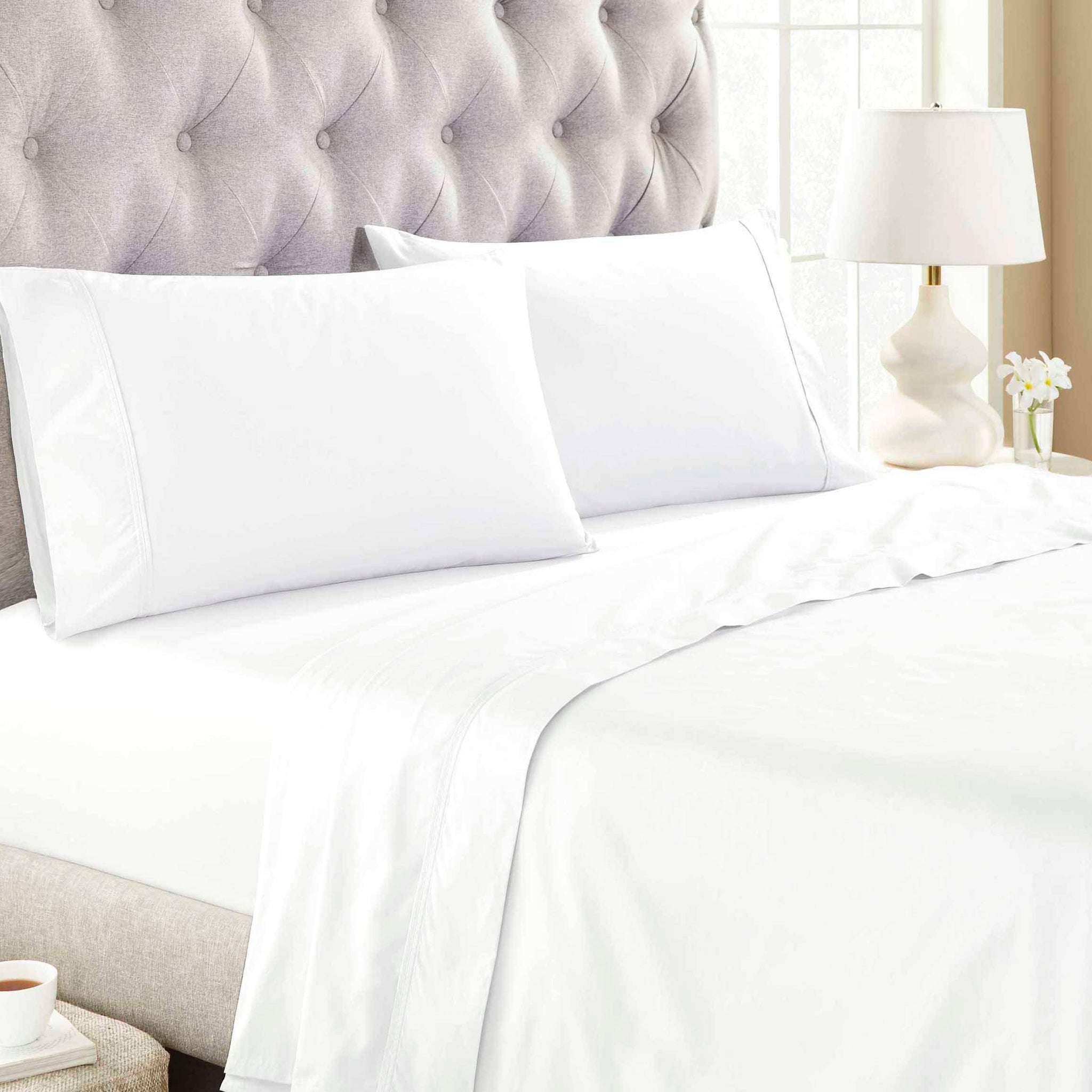 Organic Cotton 300 Thread Count Percale Extra Deep Pocket Sheet Set