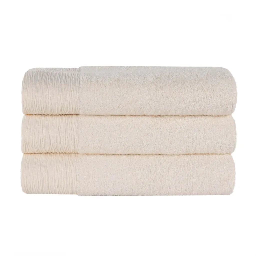 Rayon from Bamboo Eco-Friendly Fluffy Soft Solid Bath Towel Set of 3