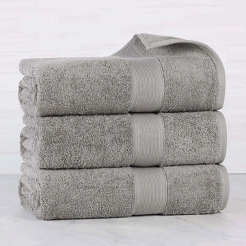 Oregon Organic Cotton Medium Weight Solid Bath Towel, Set of 3