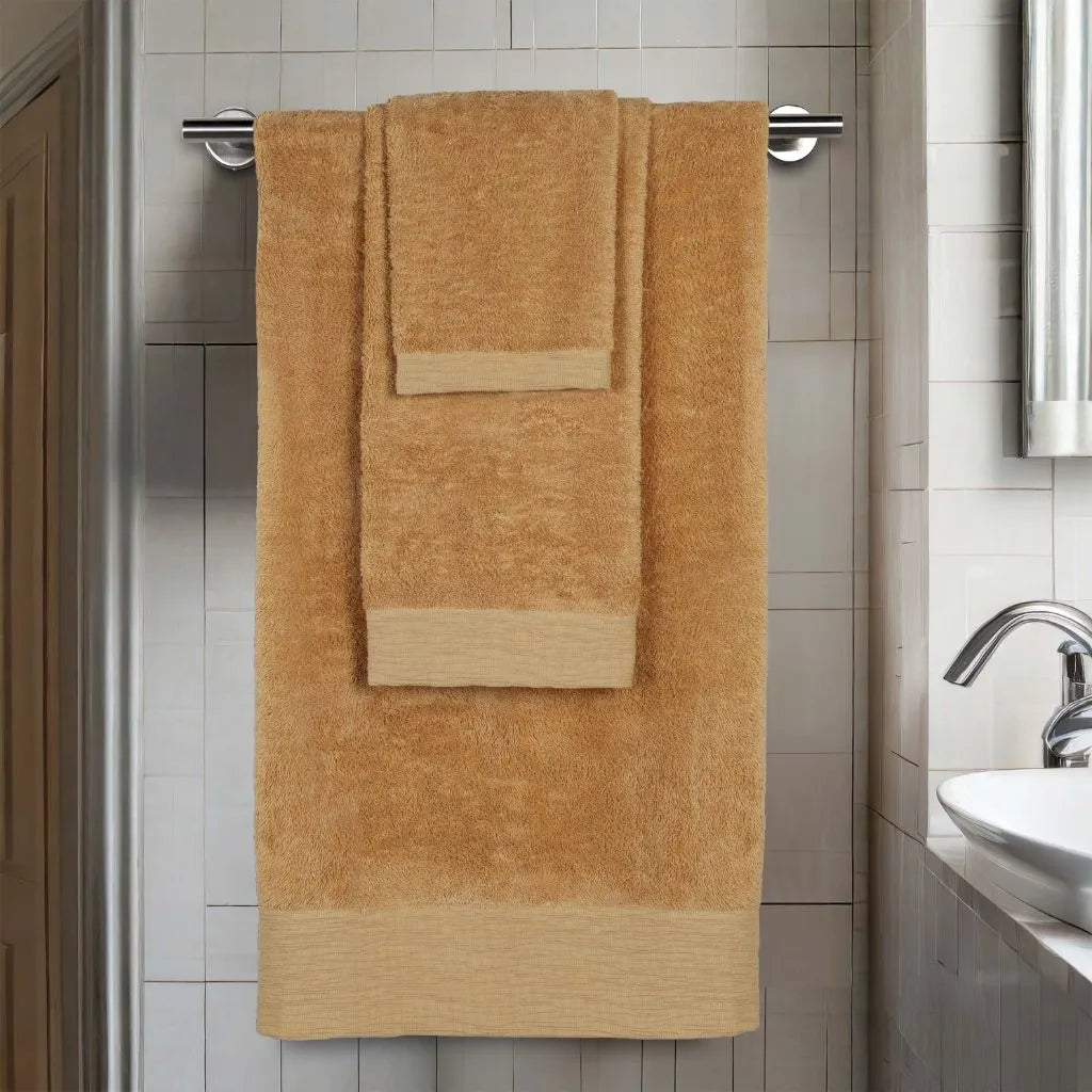 Rayon from Bamboo Eco-Friendly Fluffy Soft Solid 3 Piece Towel Set