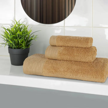 Rayon from Bamboo Eco-Friendly Fluffy Soft Solid 3 Piece Towel Set