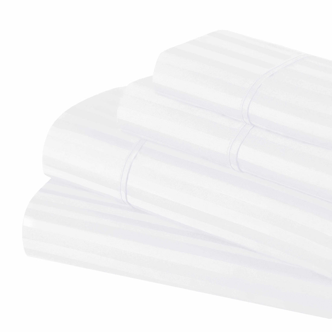 400 Thread Count Egyptian Cotton Sateen Stripe Bed Sheet Set