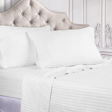 Egyptian Cotton 300 Thread Count Striped Deep Pocket Sheet Set