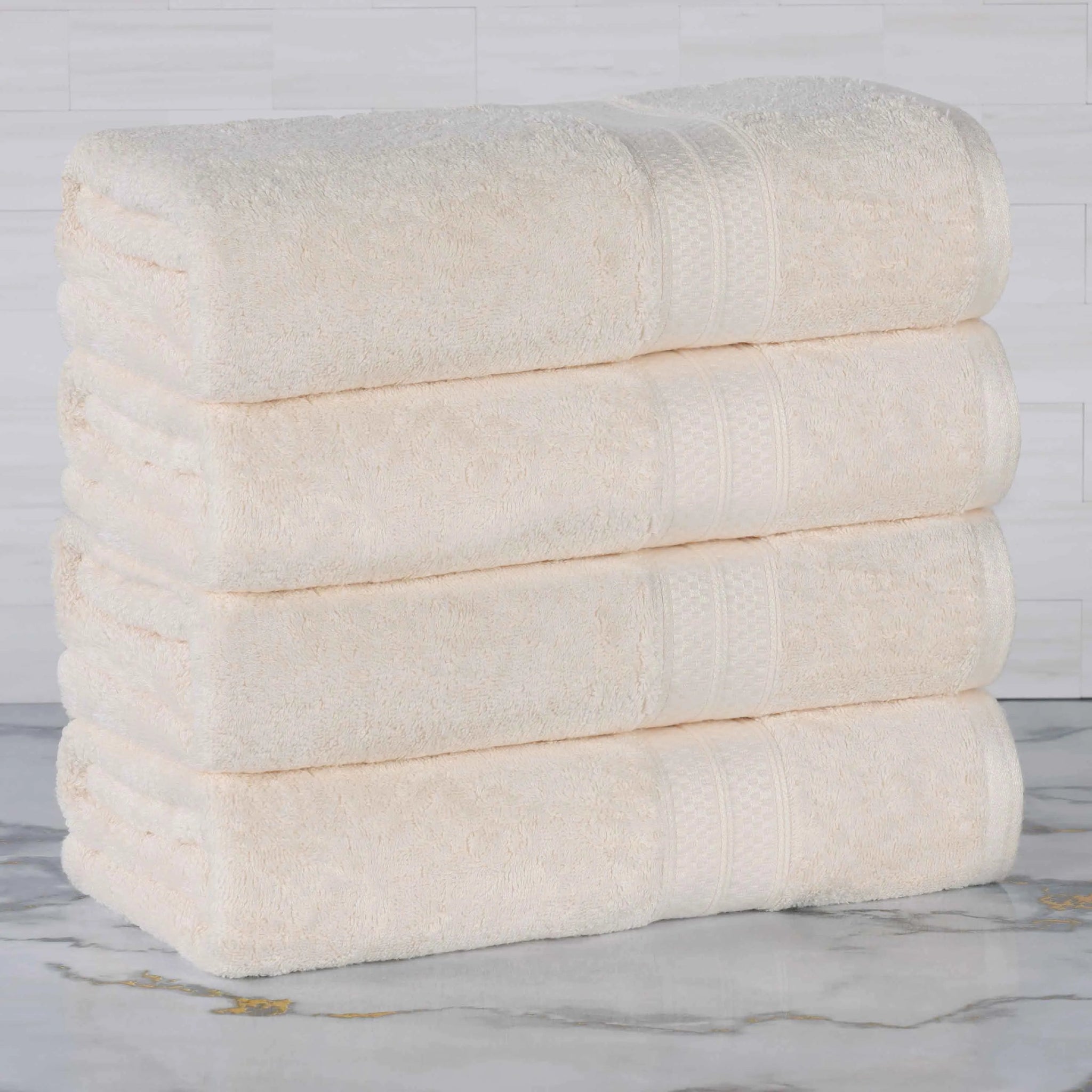 Rayon from Bamboo Cotton Blend Bath Towel Set of 4