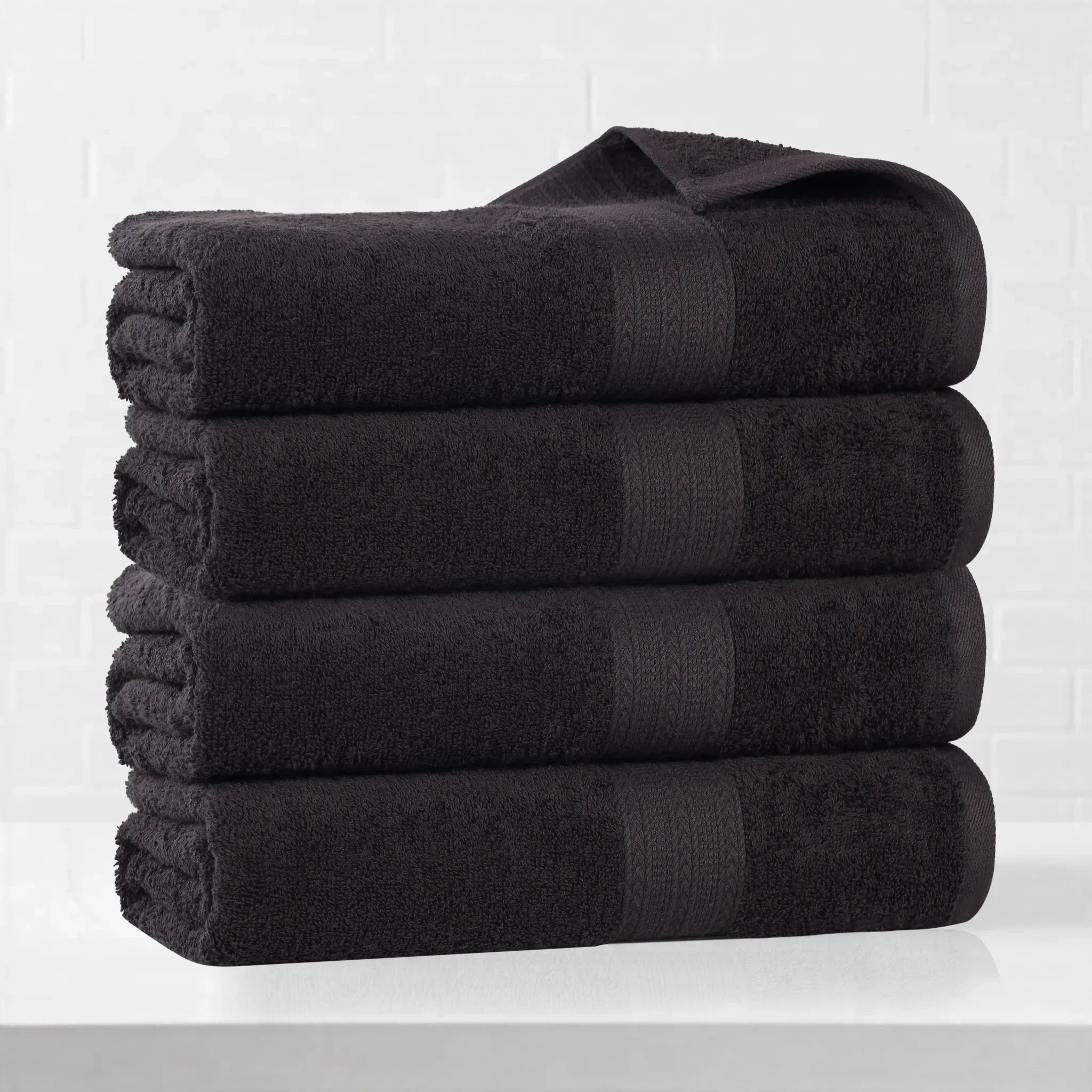 Eco-Friendly Ring-Spun Cotton 4-Piece Bath Towel Set