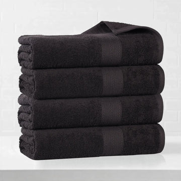 Eco-Friendly Ring-Spun Cotton 4-Piece Bath Towel Set