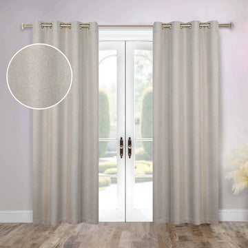 Nyan 100% Blackout Machine Washable Grommet Curtains, Set of 2 Panels