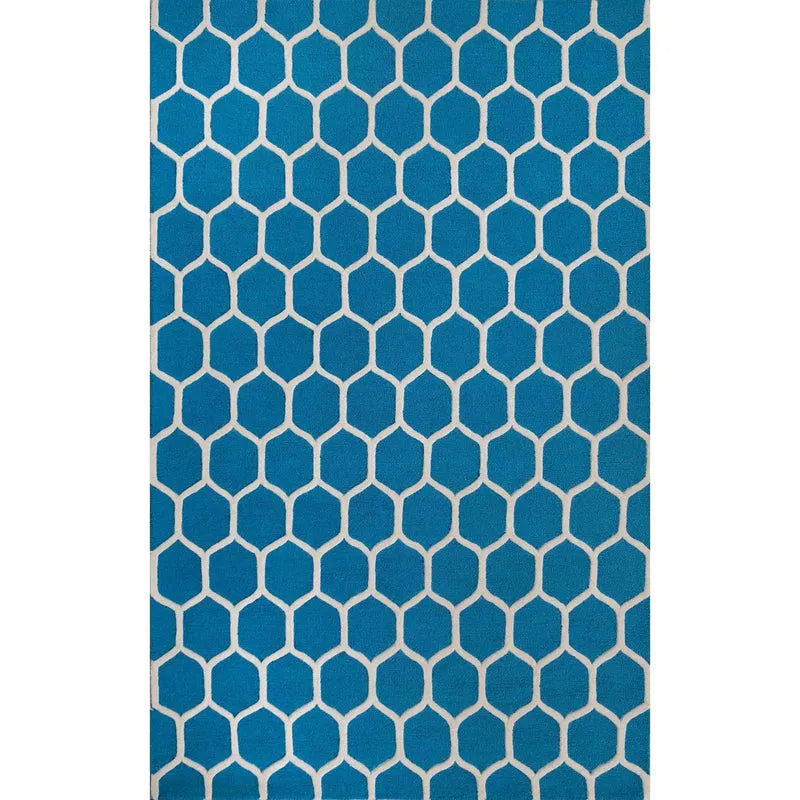 Honeycomb Modern Geometric Hand Tufted Wool Area Rug