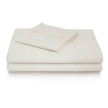 Woven 600TC Cotton Blend Sheet Set - IVORY - beddingbag.com