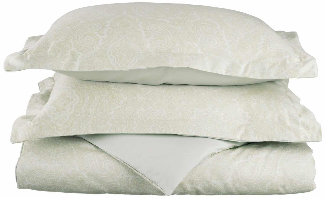 600 Thread Count Cotton Blend Italian Paisley Duvet Cover Set