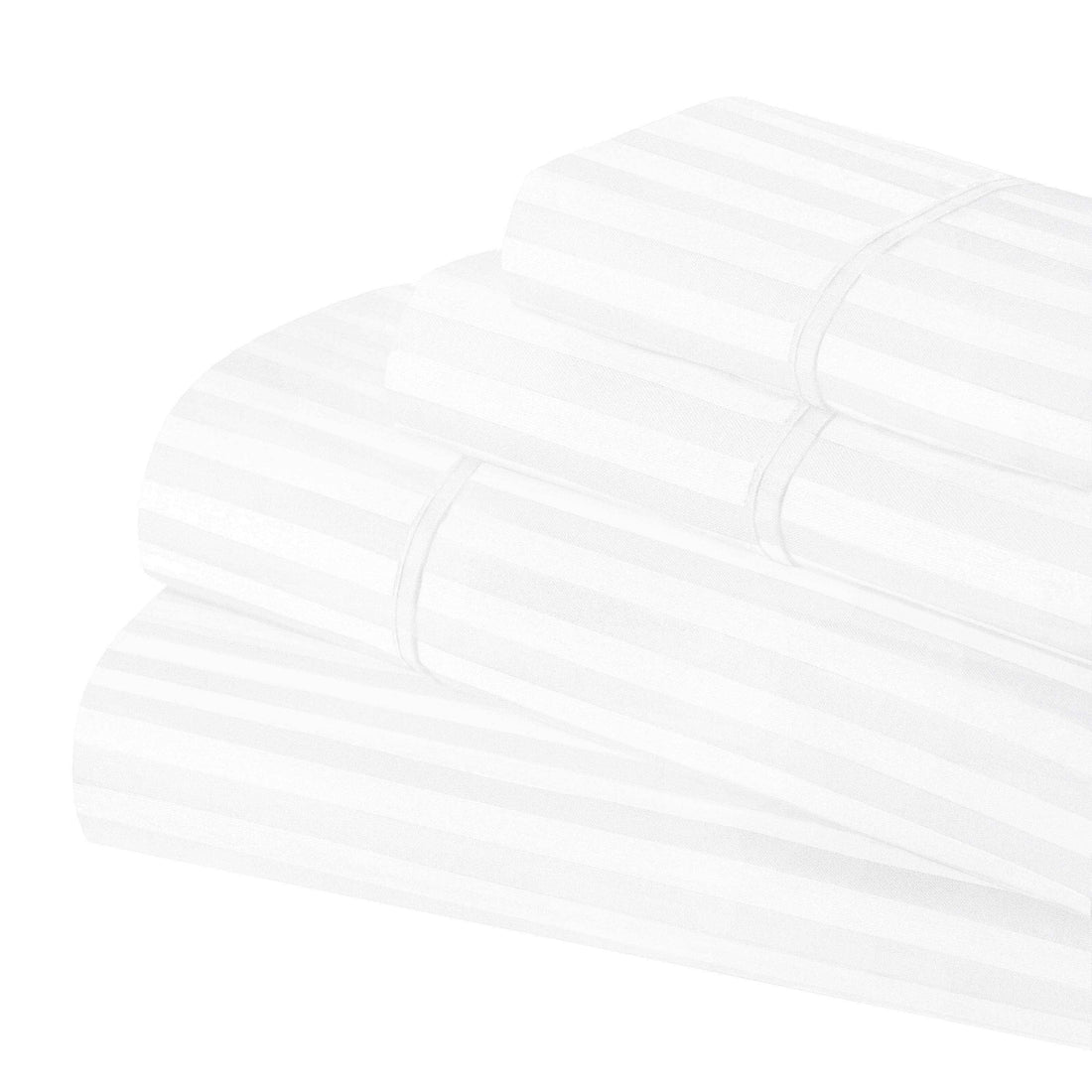 600 Thread Count Egyptian Cotton Striped Deep Pocket Sheet Set