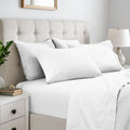 600 Thread Count Cotton Blend Bed Sheet Set Solid Deep Pocket for USA homes