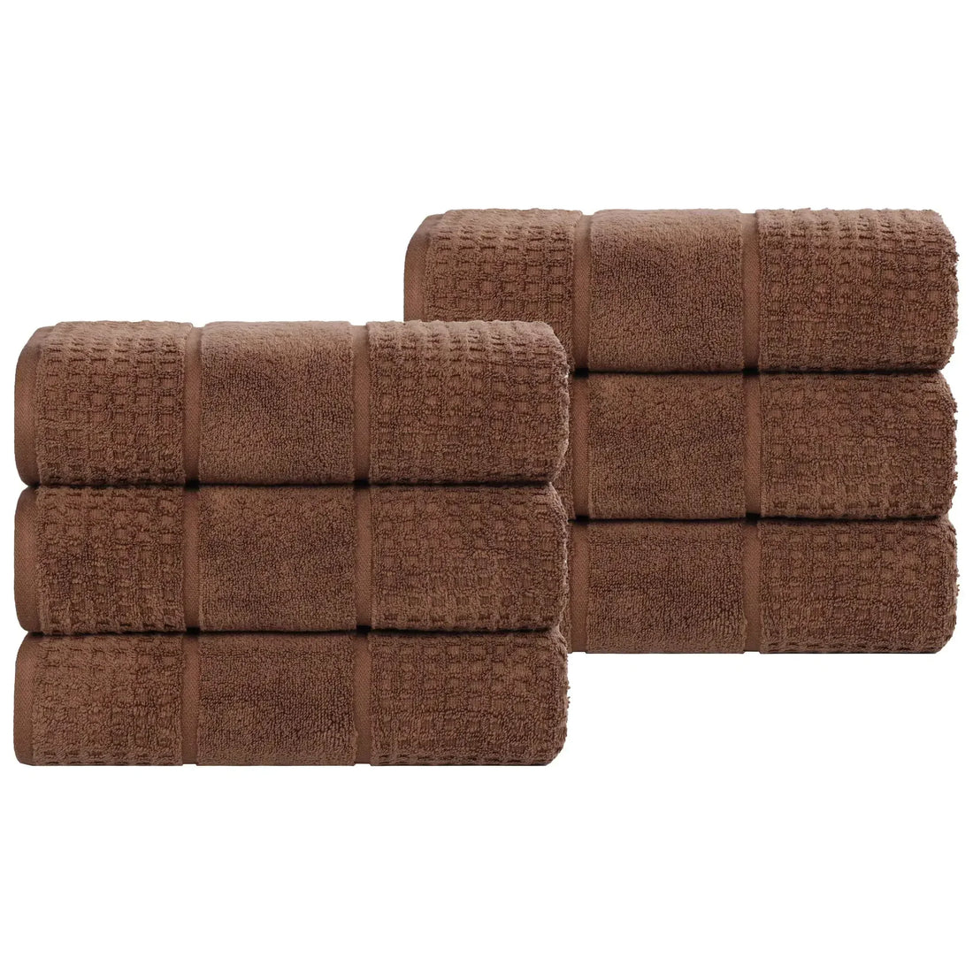 Napa Zero Twist Cotton Solid Waffle Honeycomb Hand Towel Set of 6
