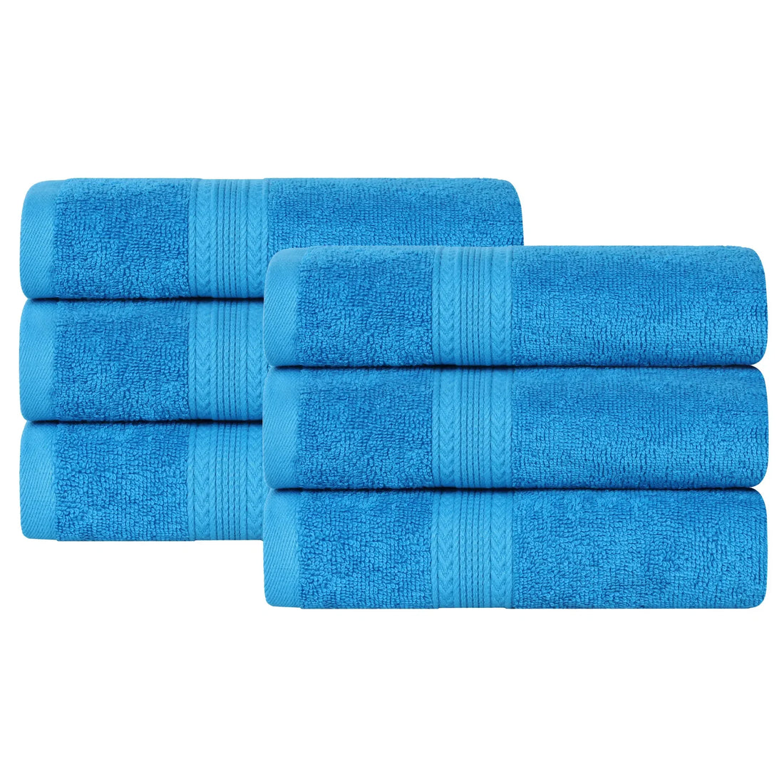 Eco-Friendly Ring-Spun Cotton 6-Piece Hand Towel Set