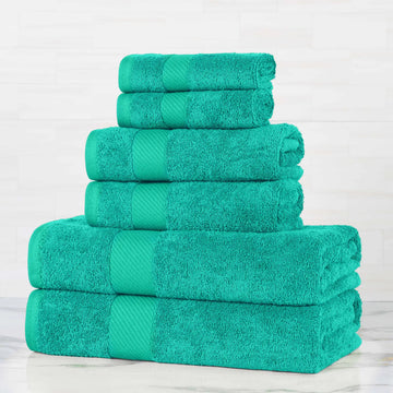 Egyptian Cotton Kendell Plush Towel Set 6 Piece