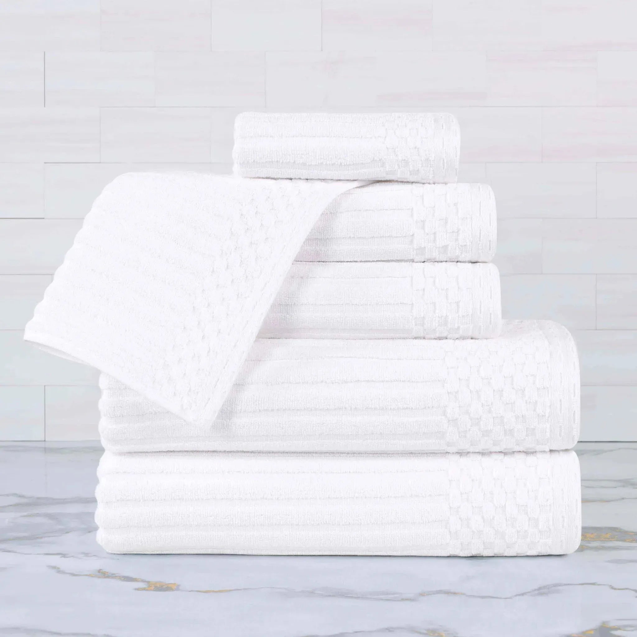 Soho Ribbed Cotton Towel Set 6 Piece