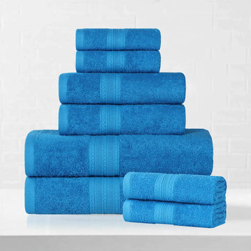 Eco-Friendly Ringspun Cotton Towel Set 8-Piece