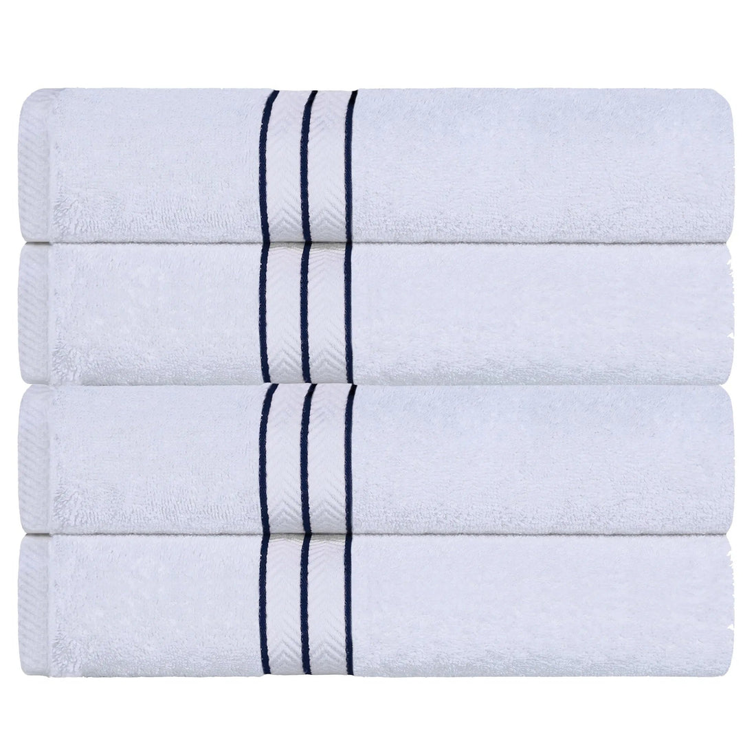 Turkish Cotton Ultra-Plush Absorbent Solid Bath Towel Set of 4