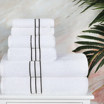 Hotel Turkish Cotton Plush Towel Set 6 Piece