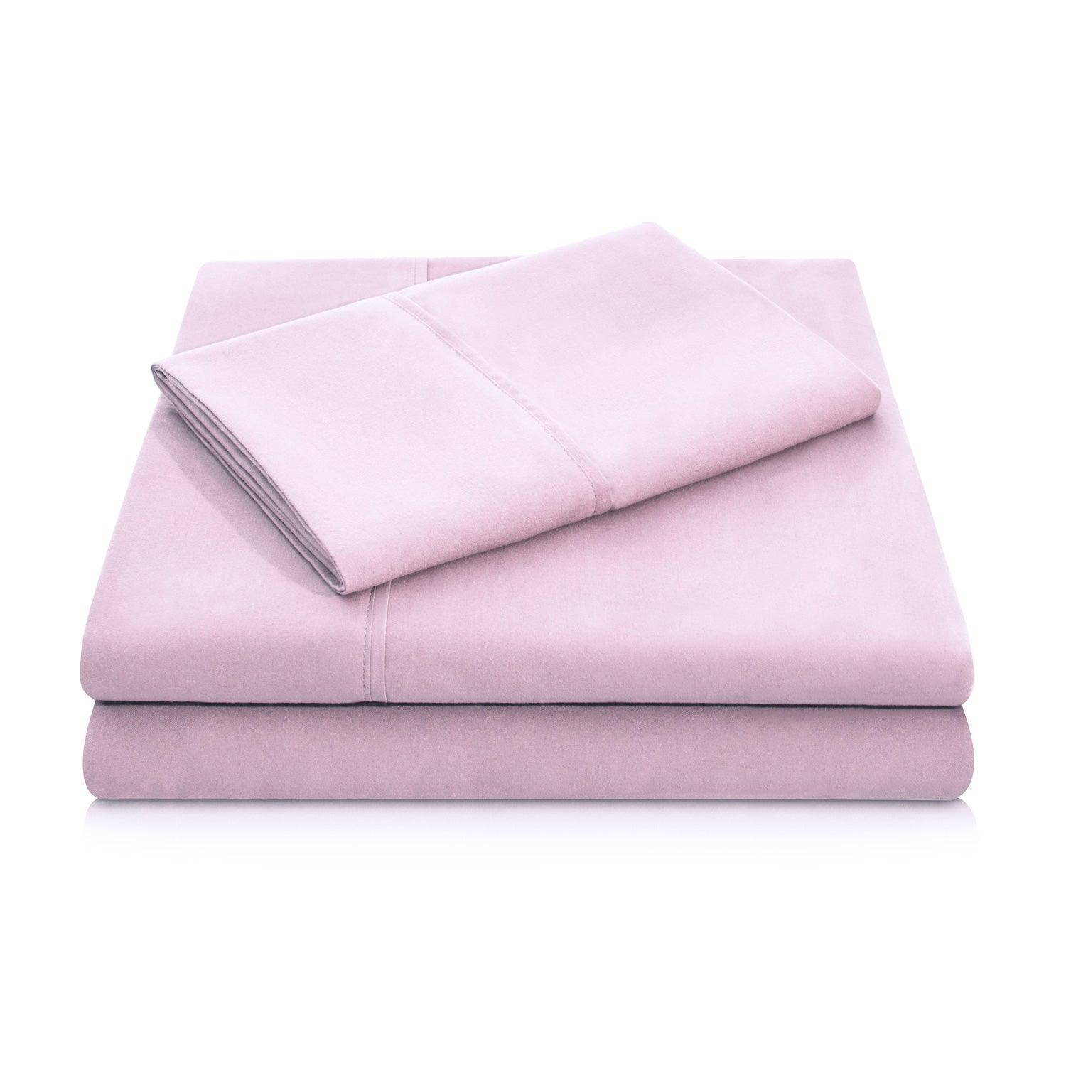 Brushed Microfiber Woven Microfiber Sheet Set - BLUSH - beddingbag.com