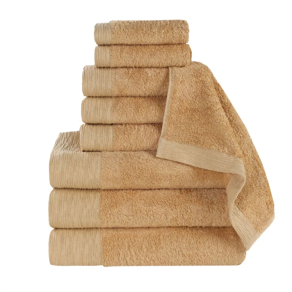 Rayon from Bamboo Eco-Friendly Fluffy Soft Solid 9 Piece Towel Set