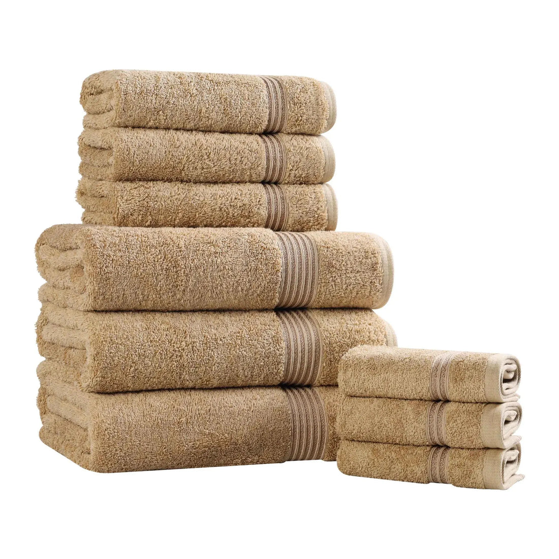 Heritage Egyptian Cotton Plush Absorbent Luxury 9 Piece Towel Set