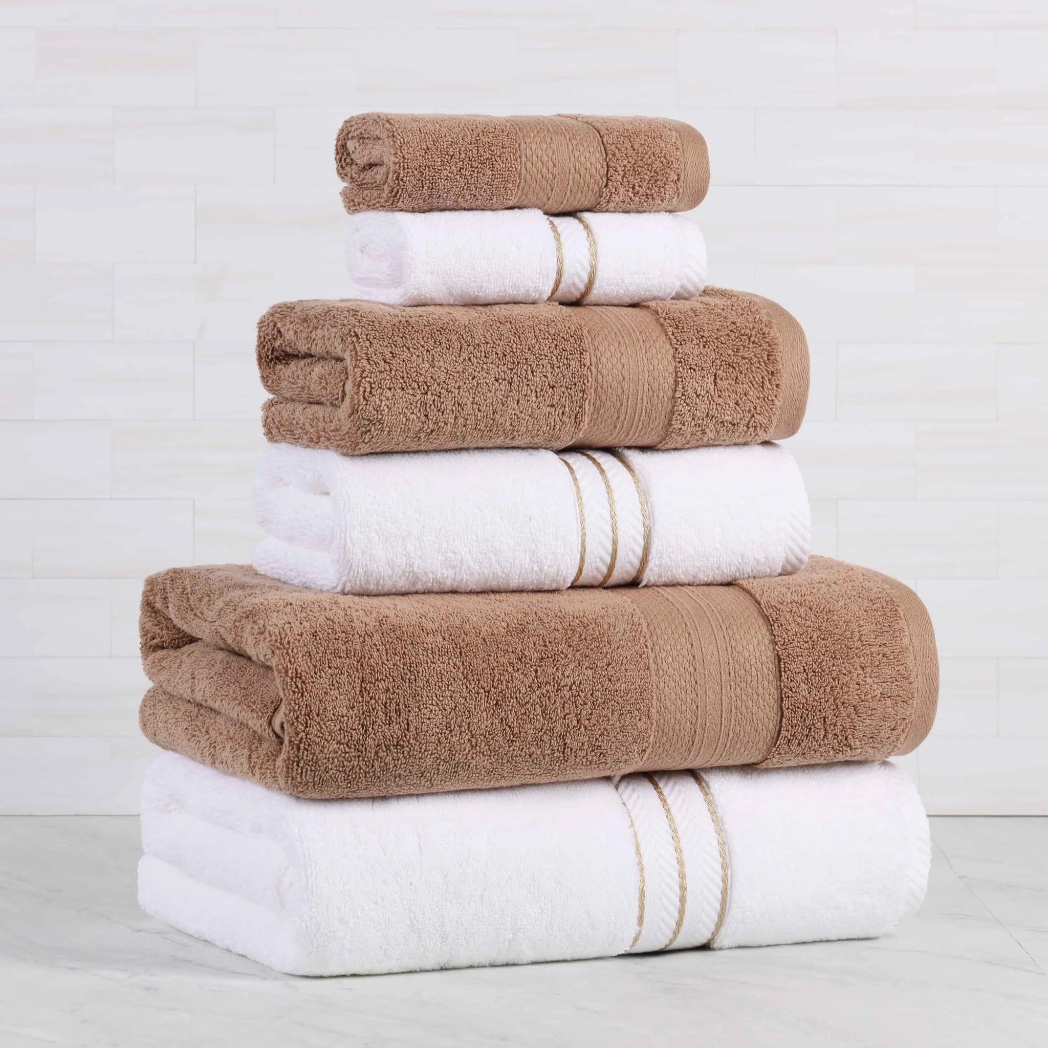 Turkish Cotton Plush Towel Set 6 Piece