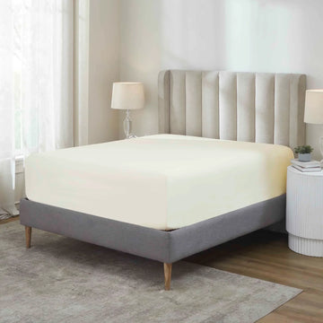 Apus 100% Cotton 500 Thread Count Fitted Sheet - 18" & 20" Extra Deep Pocket Options for USA homes