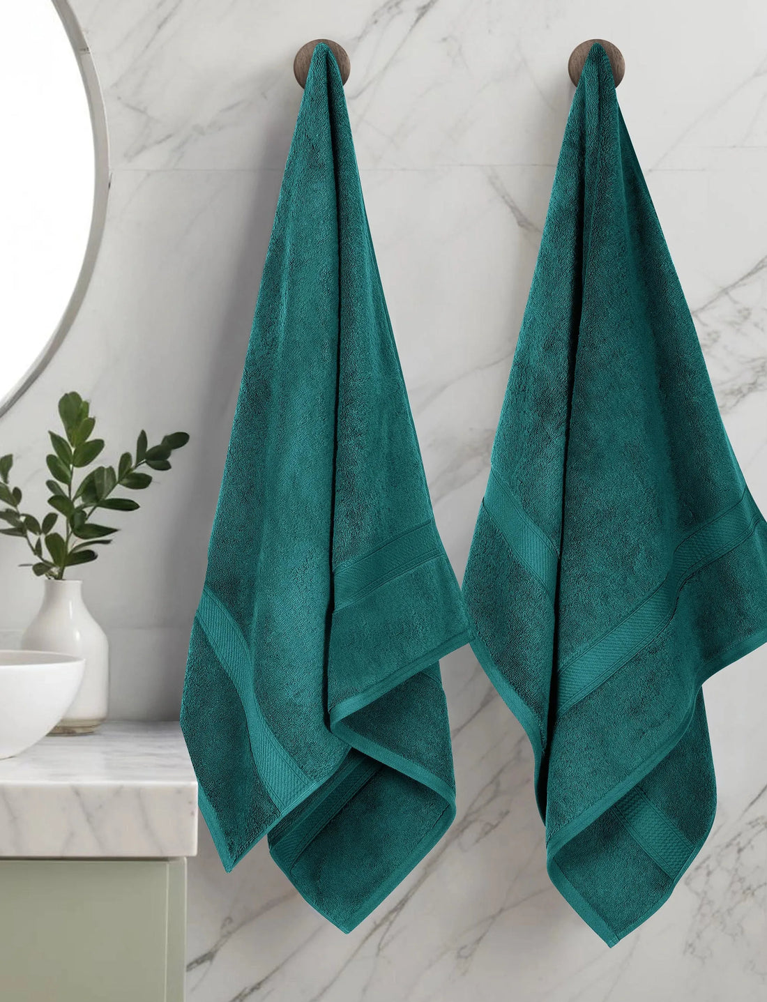 Madison Egyptian Cotton Plush Thick Absorbent Bath Towel Set of 2