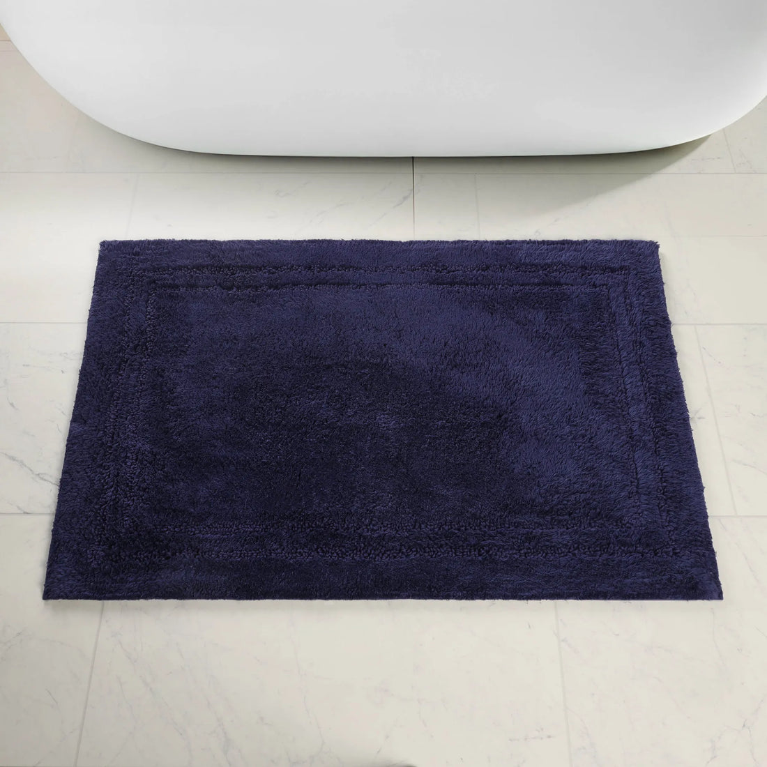 Cotton Solid Non-Skid Washable 2 Piece Bathroom Rug Set