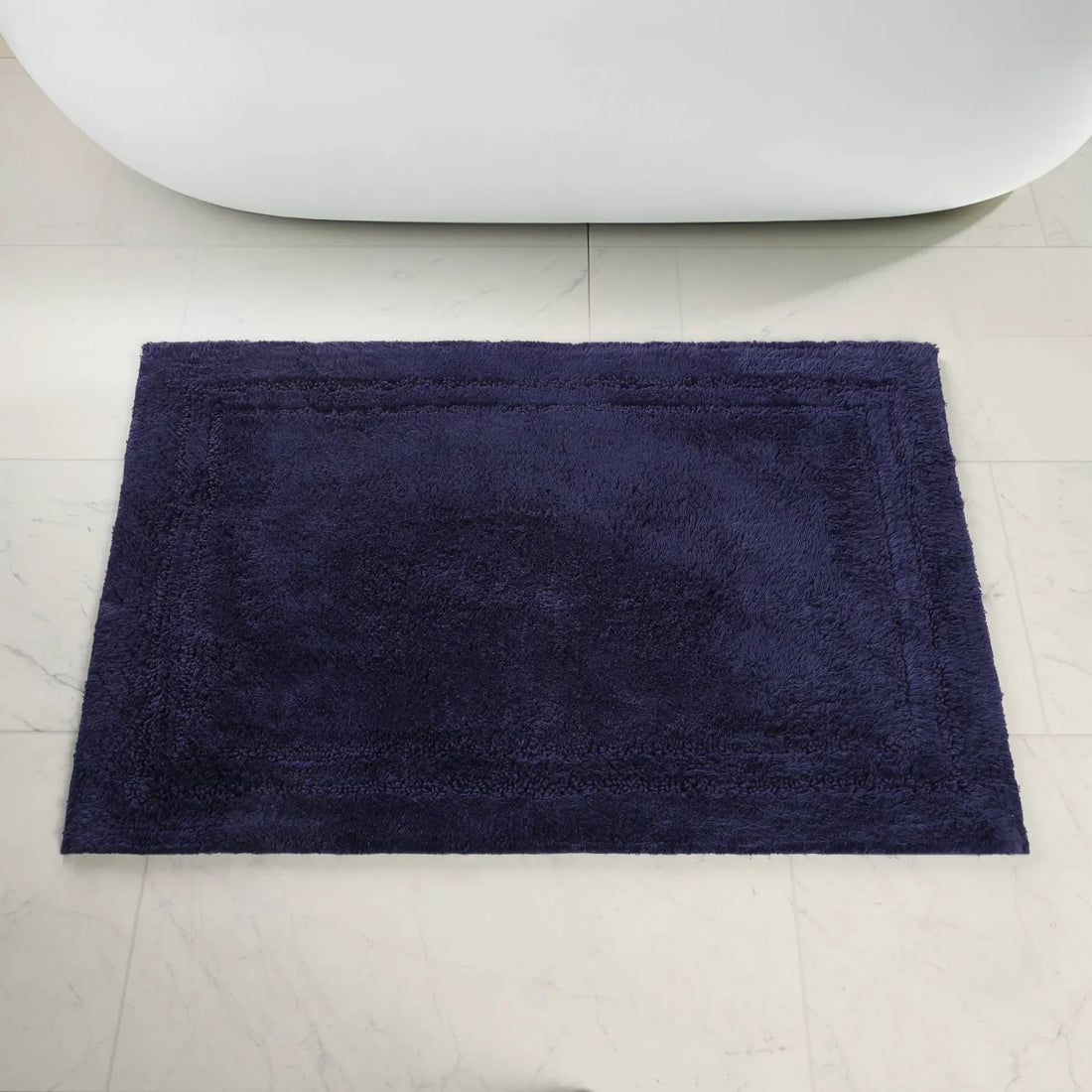 Cotton Solid Non-Skid Washable 2 Piece Bathroom Rug Set