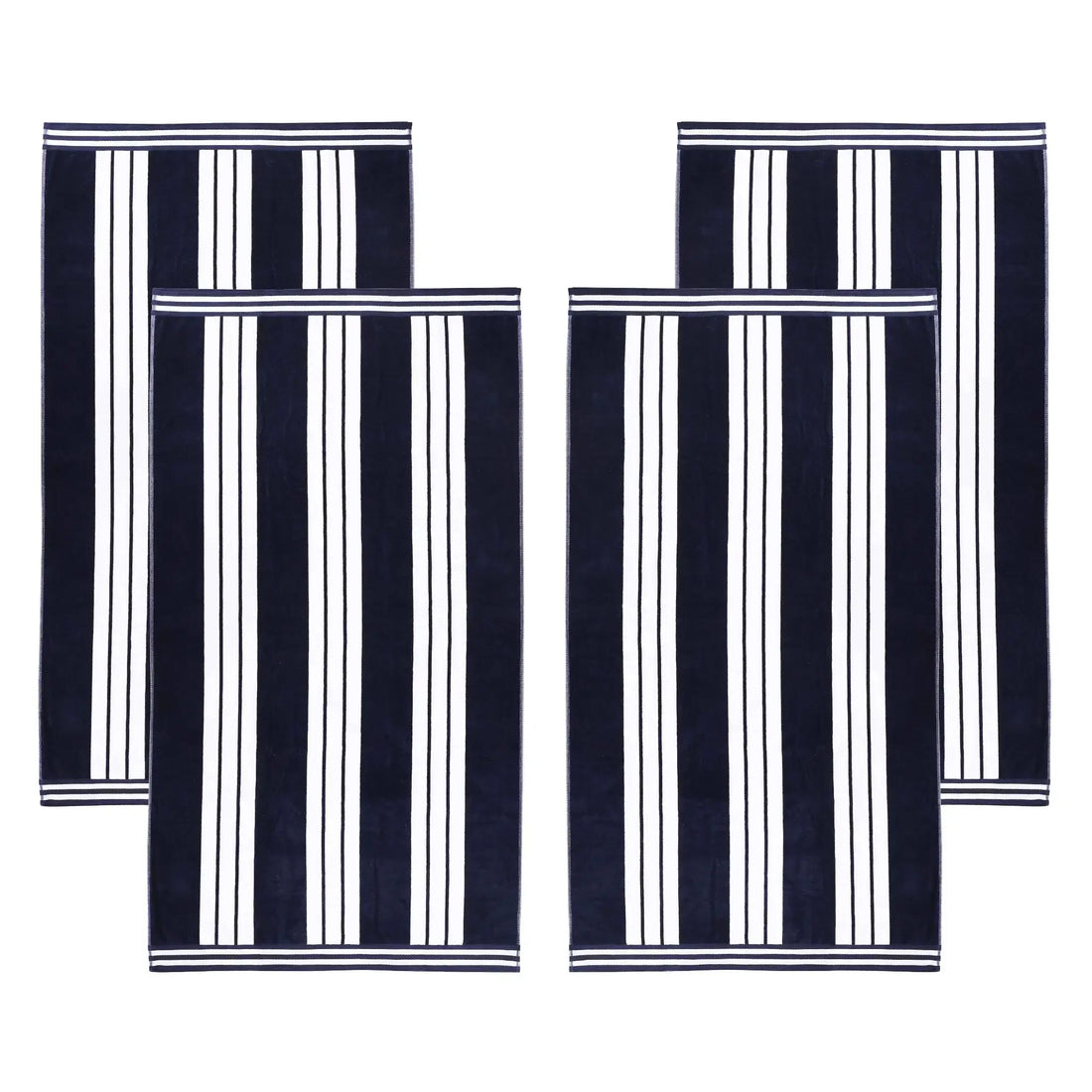 Cabana Stripe Oversized Cotton Beach Towel Set of 2, 4, or 6 Piece