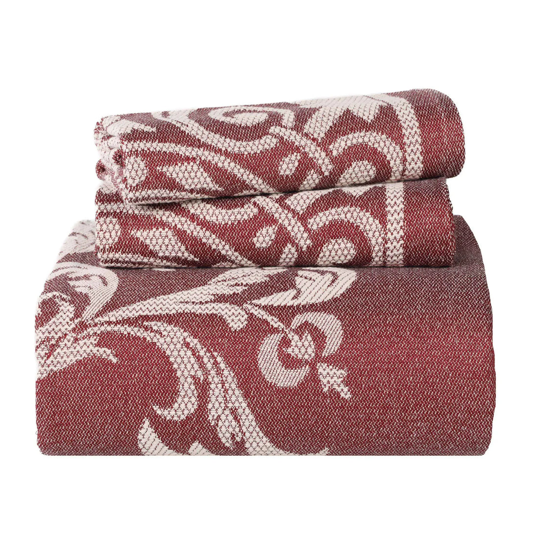 Lightweight Cotton Blend Oversized King Bedspread Sets Adalie Medallion Jacquard